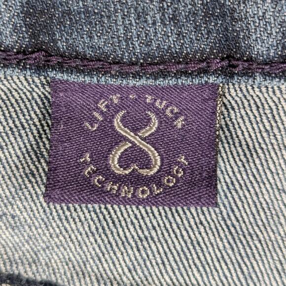 NYDJ 8 Lift Tuck Jeans Women Blue Stretch Denim Straight Leg Sculpting 32x21 - Picture 4 of 5